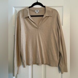 Cream/tan collared sweater